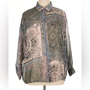 ASOS Paisley Button-Up Blouse